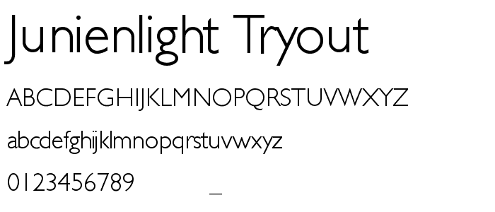 JunienLight Tryout font
